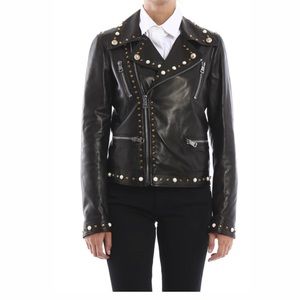 GUCCI PEARL LEATHER JACKET